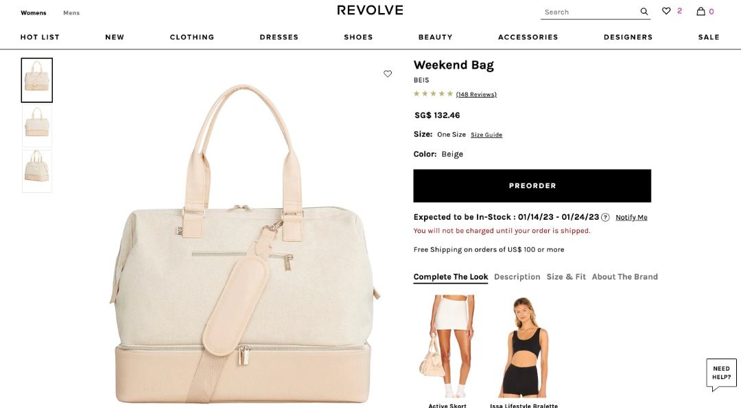 Beis The Weekender Bag Luxury Bags Wallets on Carousell