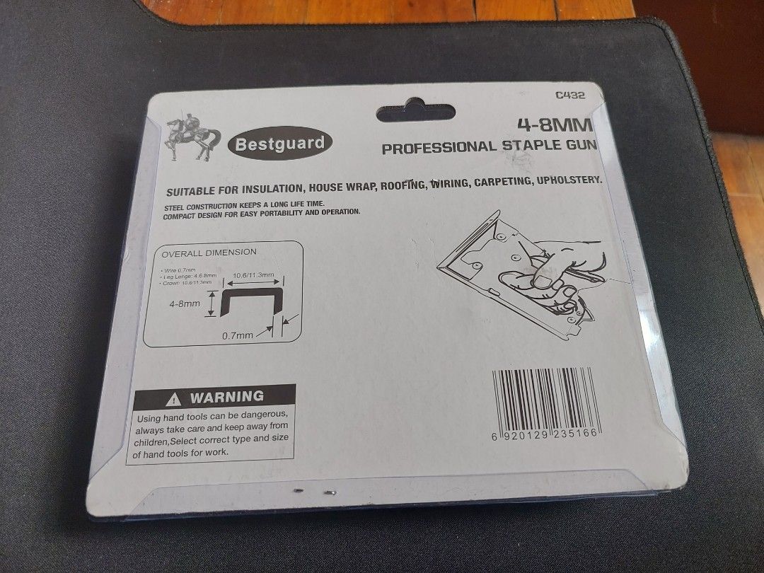 Bestguard Staple Gun 4-8mm C432, Commercial & Industrial, Construction ...