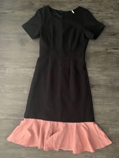 Black Dusty Pink Mermaid Dress