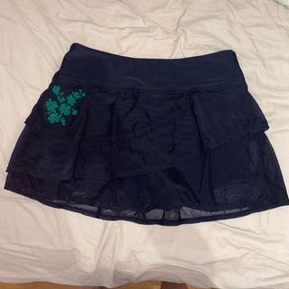 Black swim skort