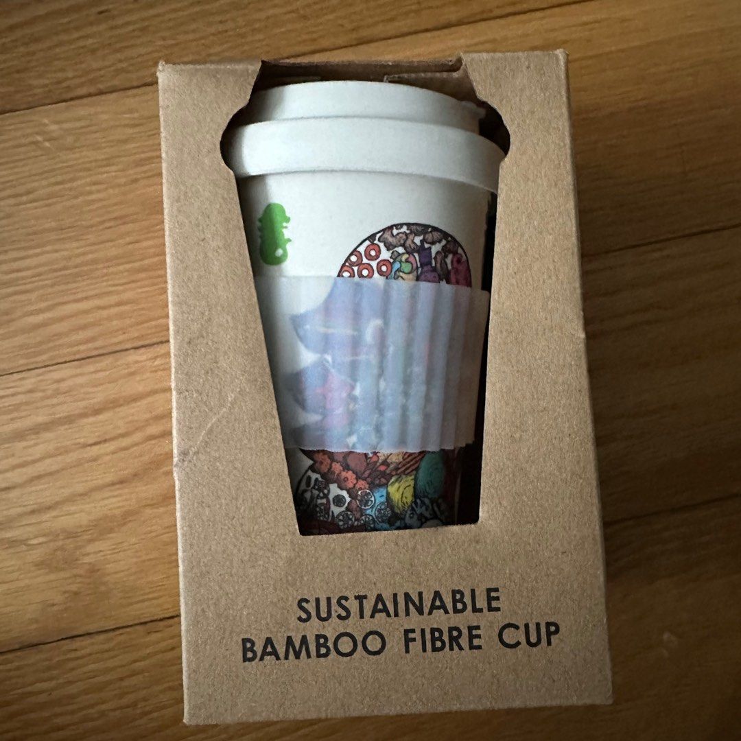 [BNIB] Recycled Merlion Bamboo Fibre Tumbler Cup, Furniture & Home