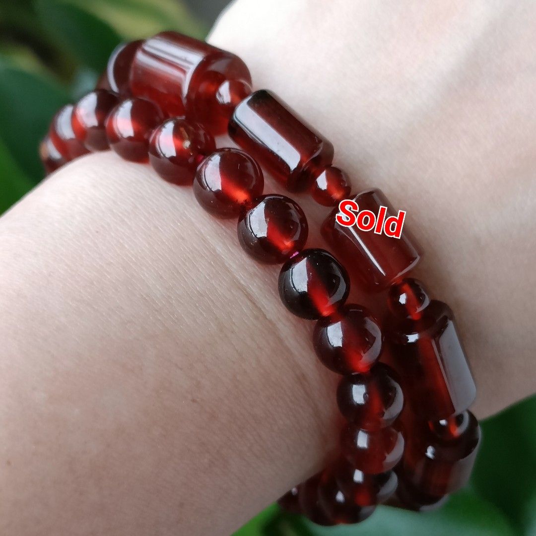 Garnet gemstone clearance bracelet