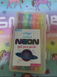 Brandnew! Original Smiggle  Scented  Neon Gel Pen Pack