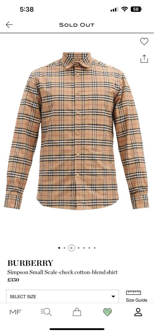 Burberry Simpson Small Scale check cotton blend shirt, Men's Fashion,  Coats, Jackets and Outerwear on Carousell
