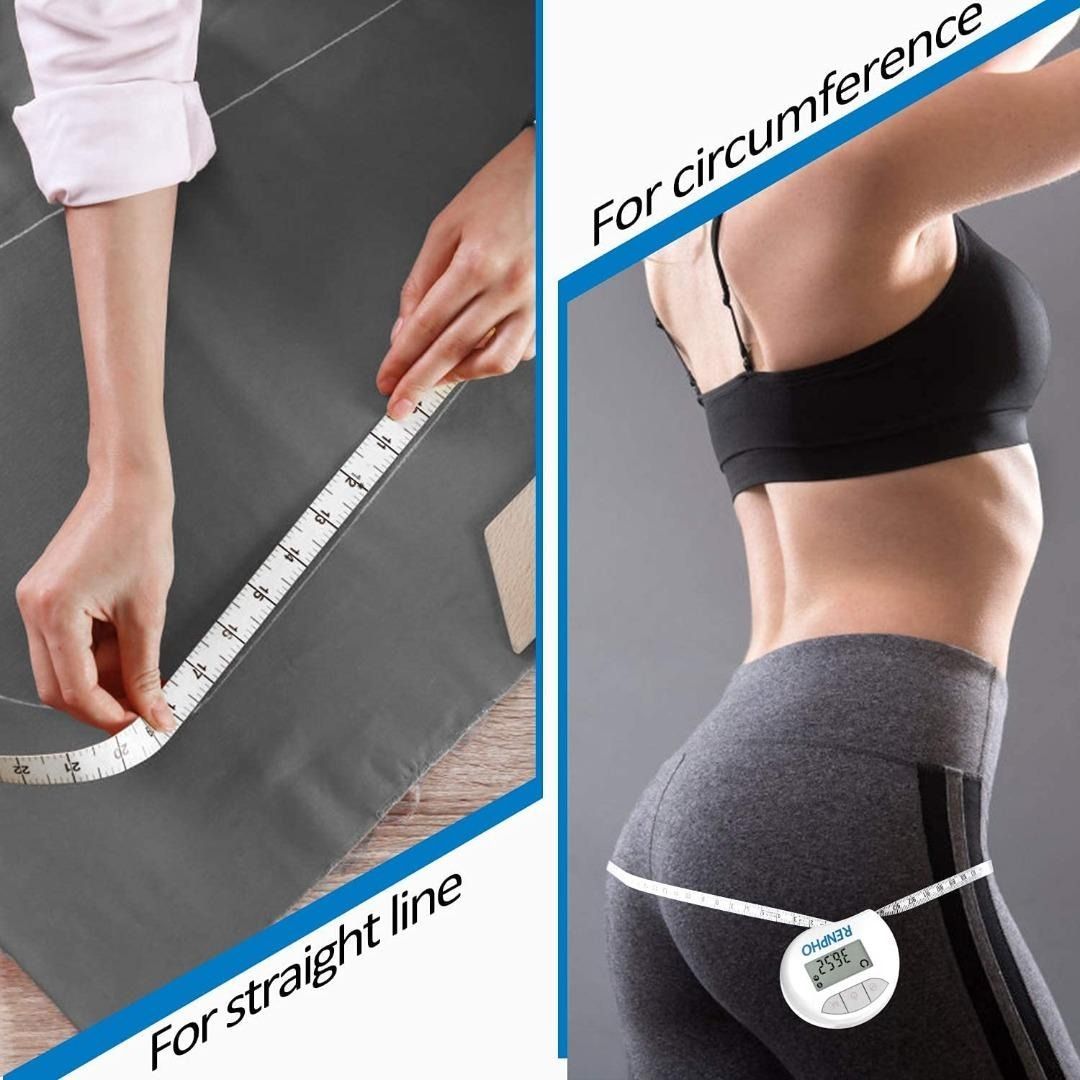 [C3857] Body Tape Measure with Smart App, RENPHO Bluetooth Measuring Tapes  for Body Measuring, Weight Loss, Muscle Gain, Fitness Bodybuilding