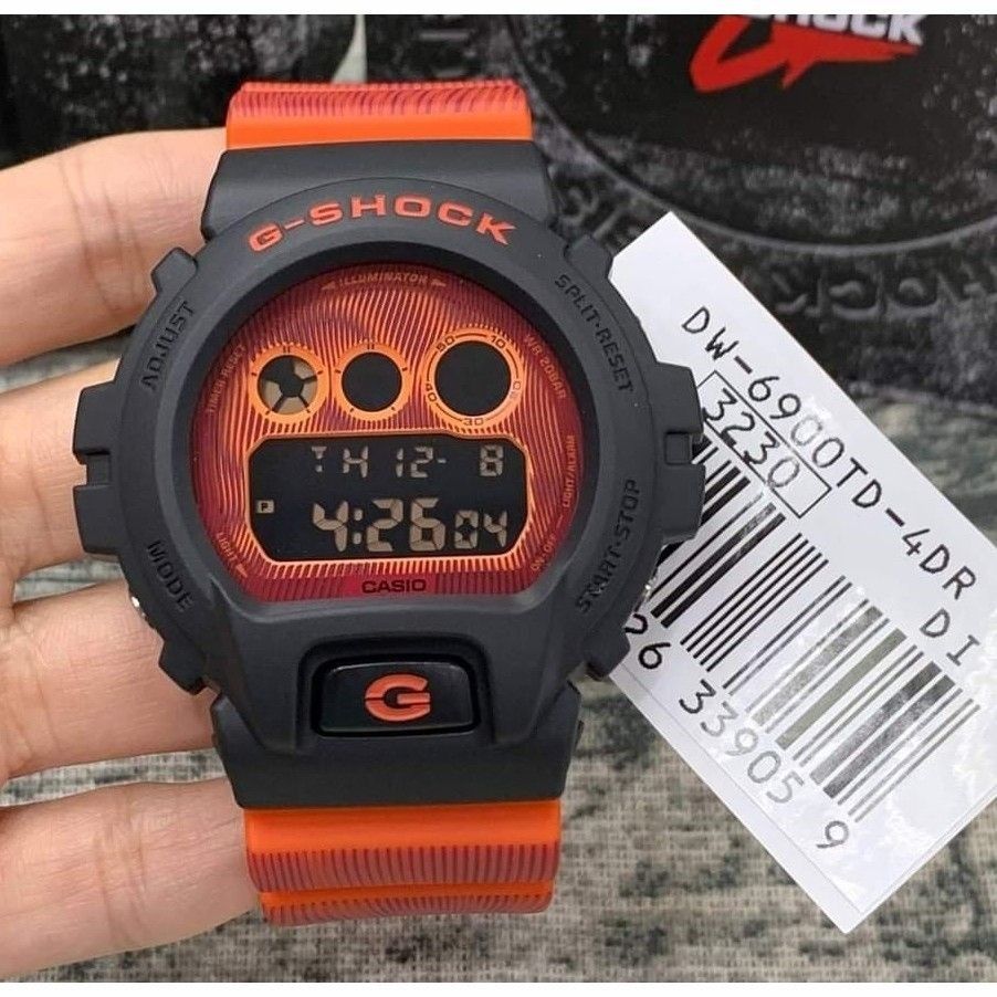 G shock watch orange colour top