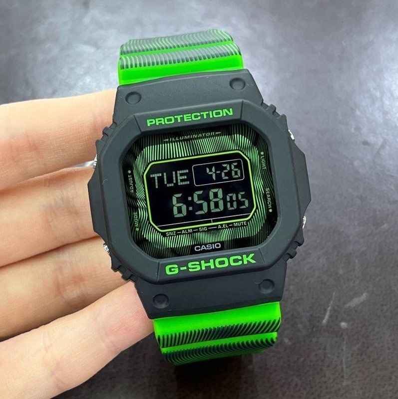 Casio G Shock DW D5600TD 3D Time Distortion Fluorescent Green Color Digital Men s Fashion Sport Watch DW D5600TD 3 DW D5600TD