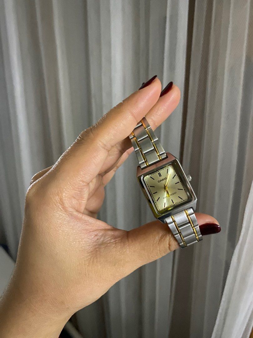 Casio Two Tone Tank Watch Women s Fashion Watches Accessories