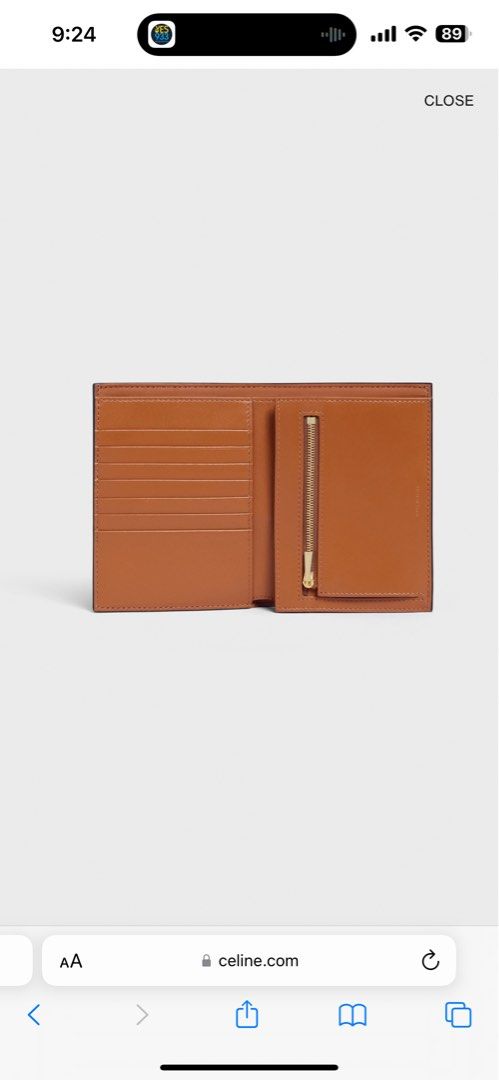 Celine wallet sales on strap triomphe