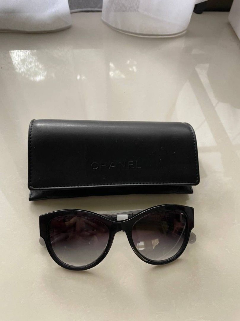 Chanel Women039s Black Sunglasses 6035 6117130  eBay