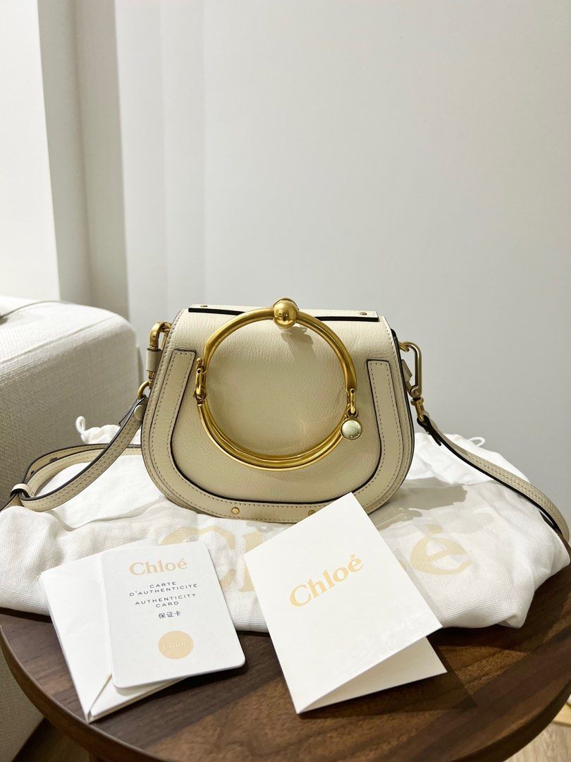 Chloe Nile Shoulder Bag White GHW