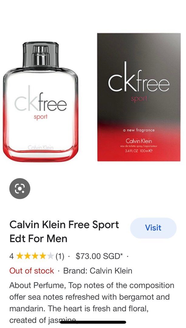 Calvin klein sport perfume outlet