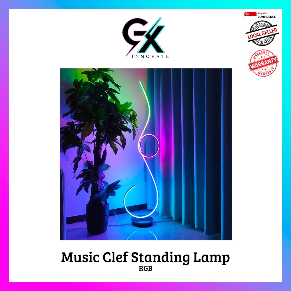 Classically Shape Treble Clef Floor Lamp, Furniture & Home Living ...