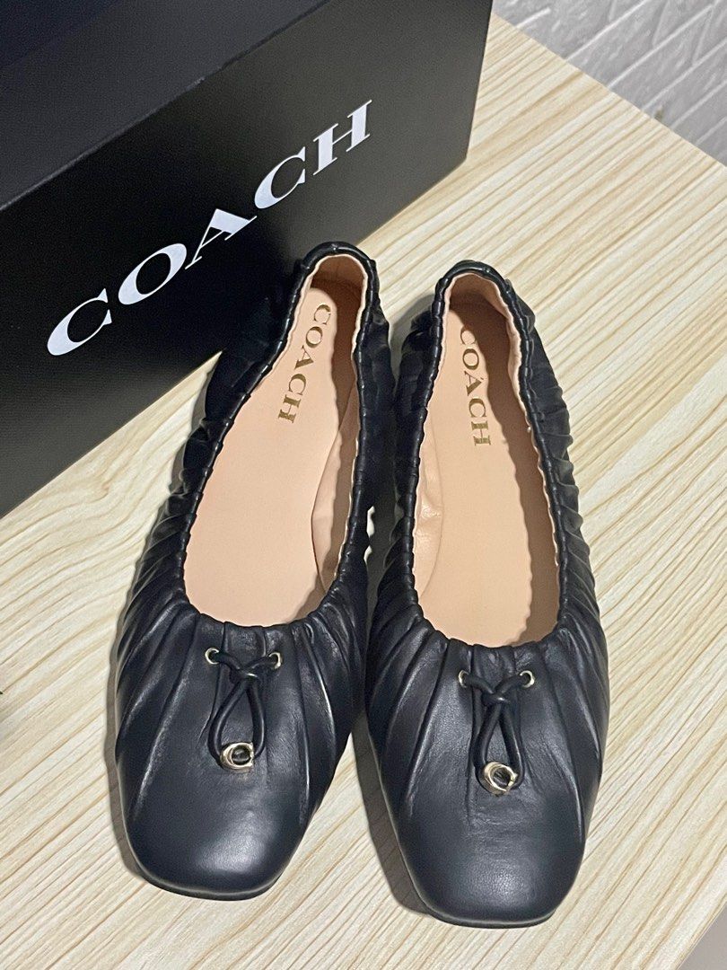 COACH Eleanor Flat Color Black, Luxury, Sneakers & Footwear on Carousell