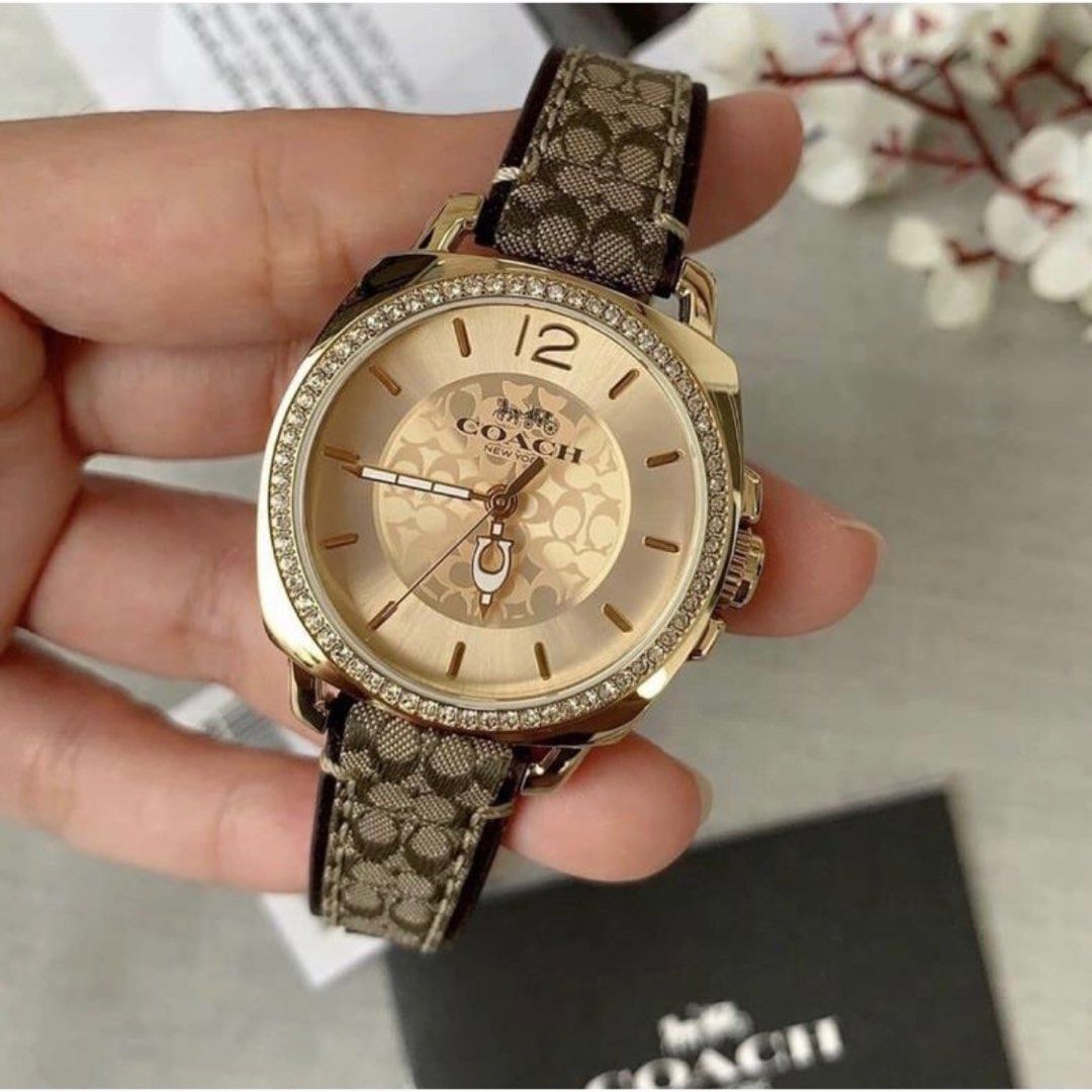 Coach Gold wrist watch, Luxury, Watches on Carousell