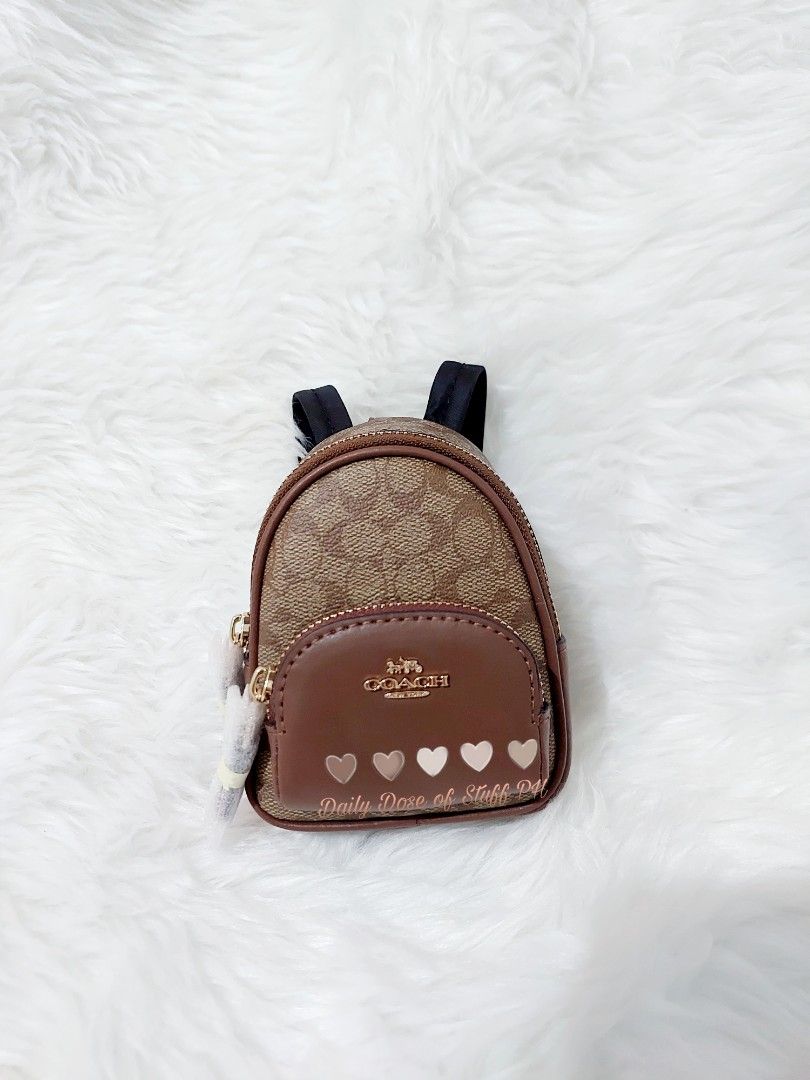 Coach C7803 Mini Court Backpack Bag Charm In Signature Canvas IN