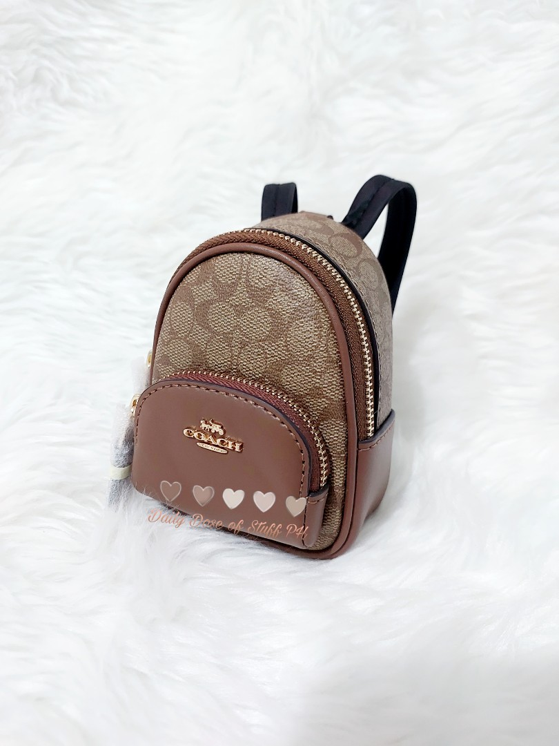 Mini Court Backpack Bag Charm In Signature Canvas for Sale in
