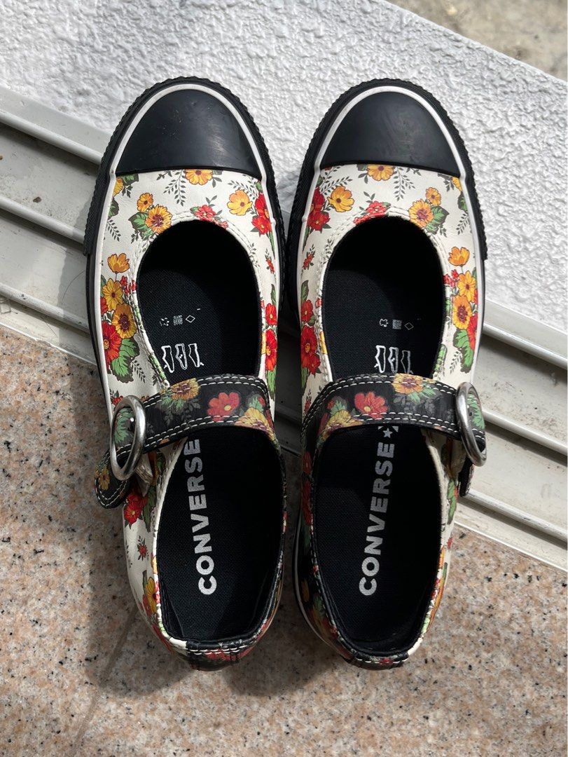 Converse floral mary best sale jane shoes
