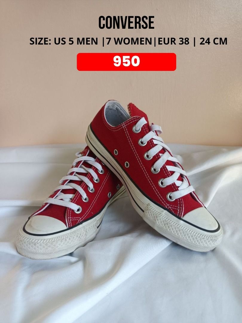 Converse size 38 in cheap us