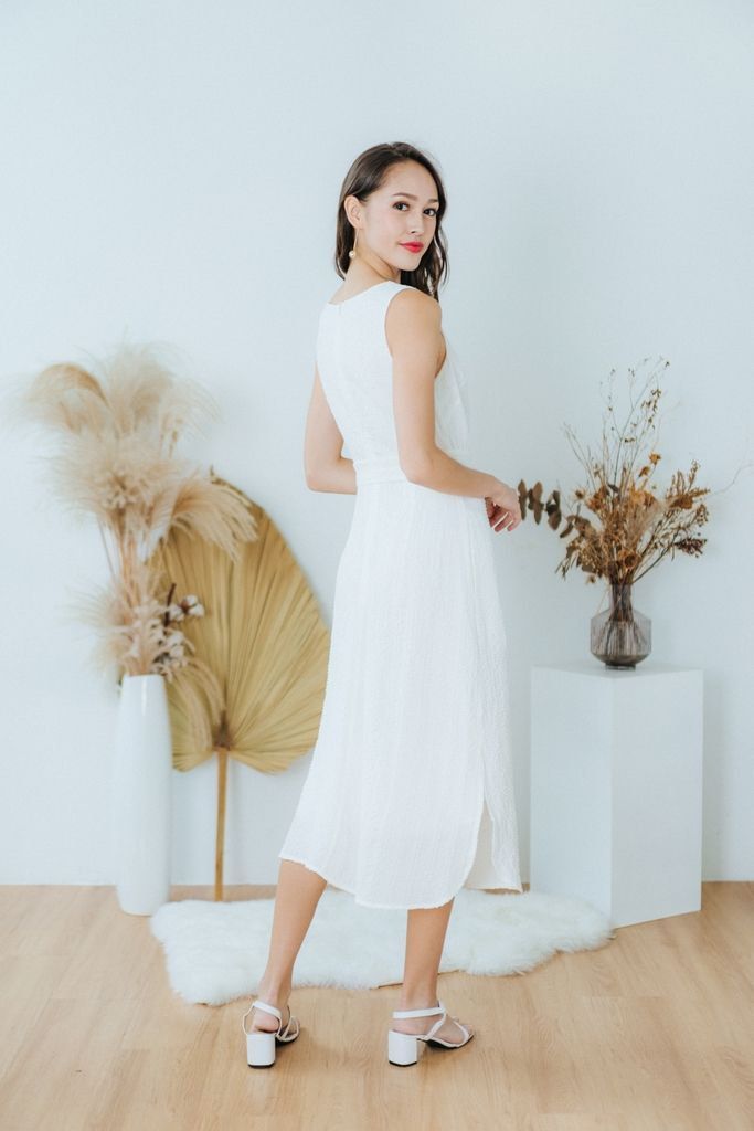 Madeline Midi Dress - White Corals main image 1
