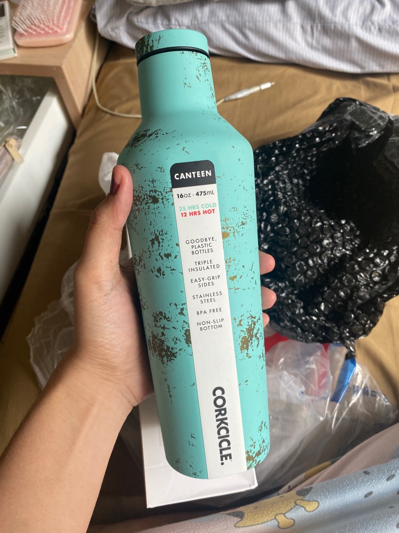 Corkcicle canteen “bali blue”, Kitchen & Appliances on Carousell