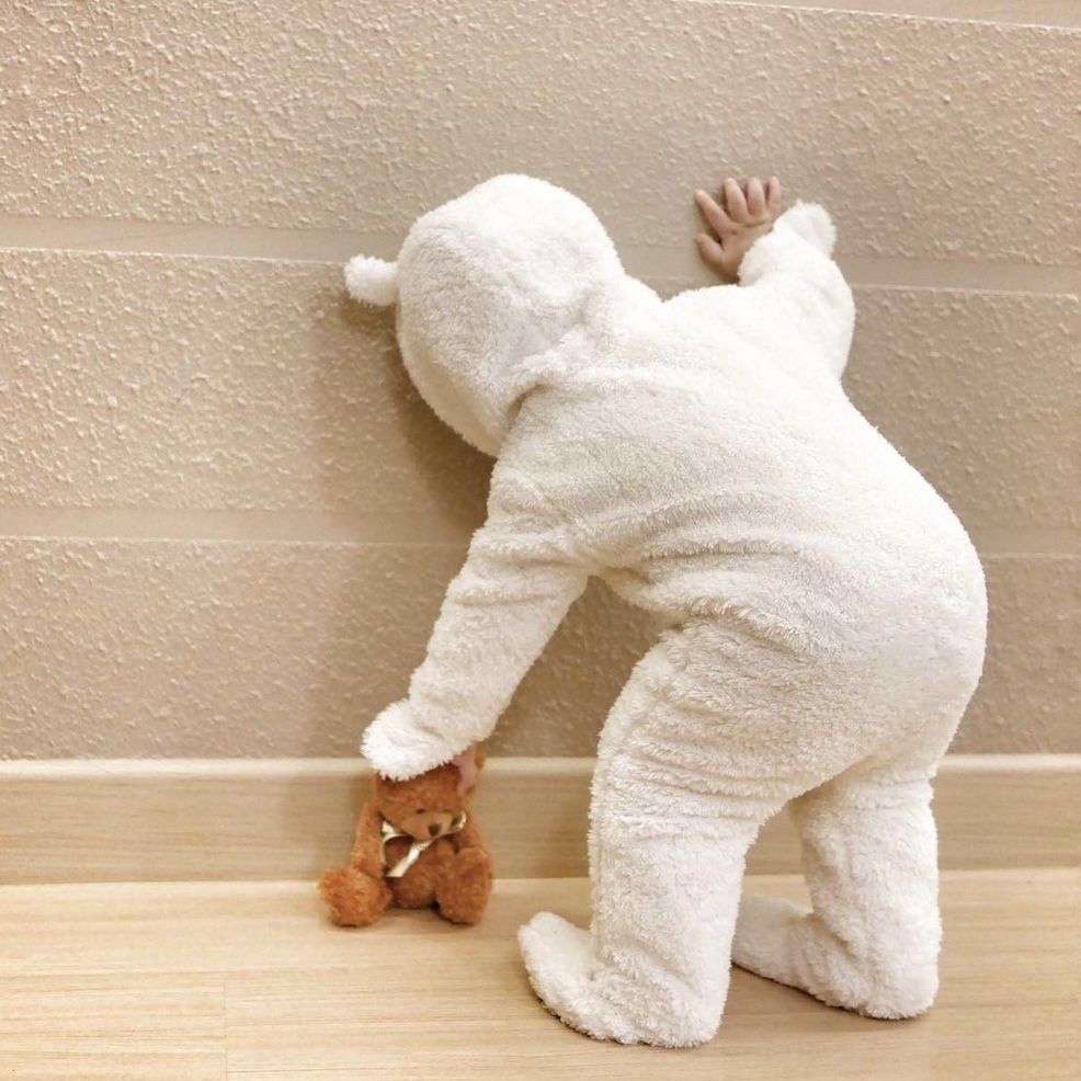 Cute baby bear costume hoodie onesie jumpsuit pyjamas
