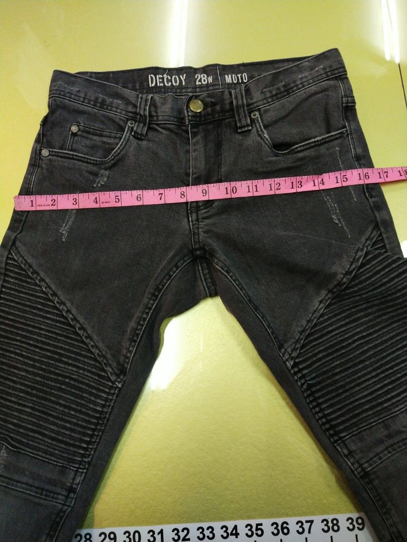 Decoy Moto Jeans, Men's Fashion, Bottoms, Jeans on Carousell