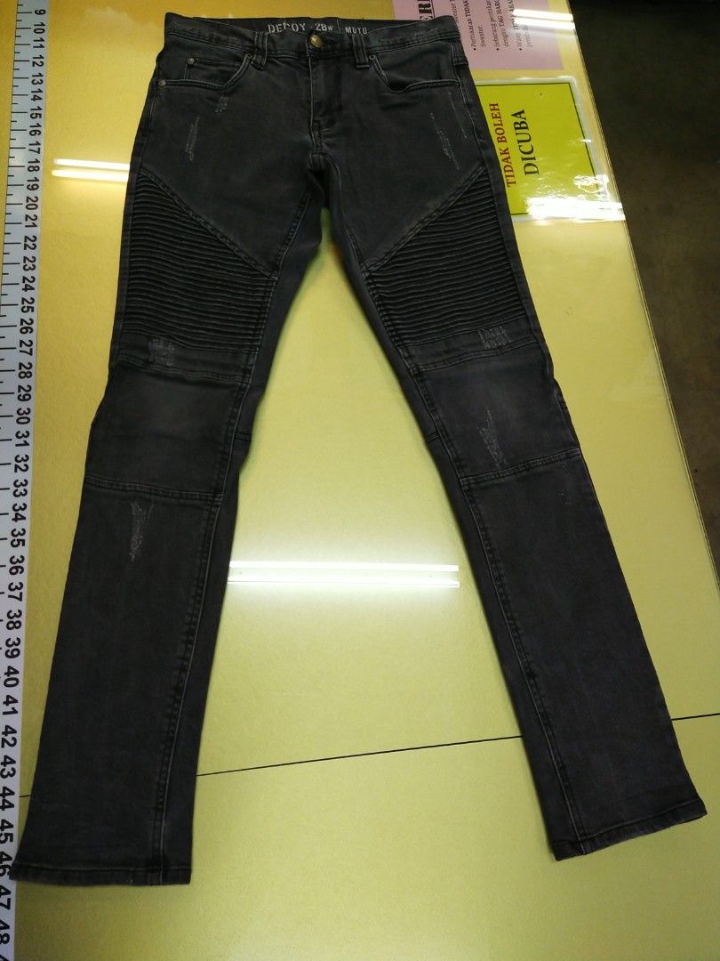 Decoy Moto Jeans, Men's Fashion, Bottoms, Jeans on Carousell