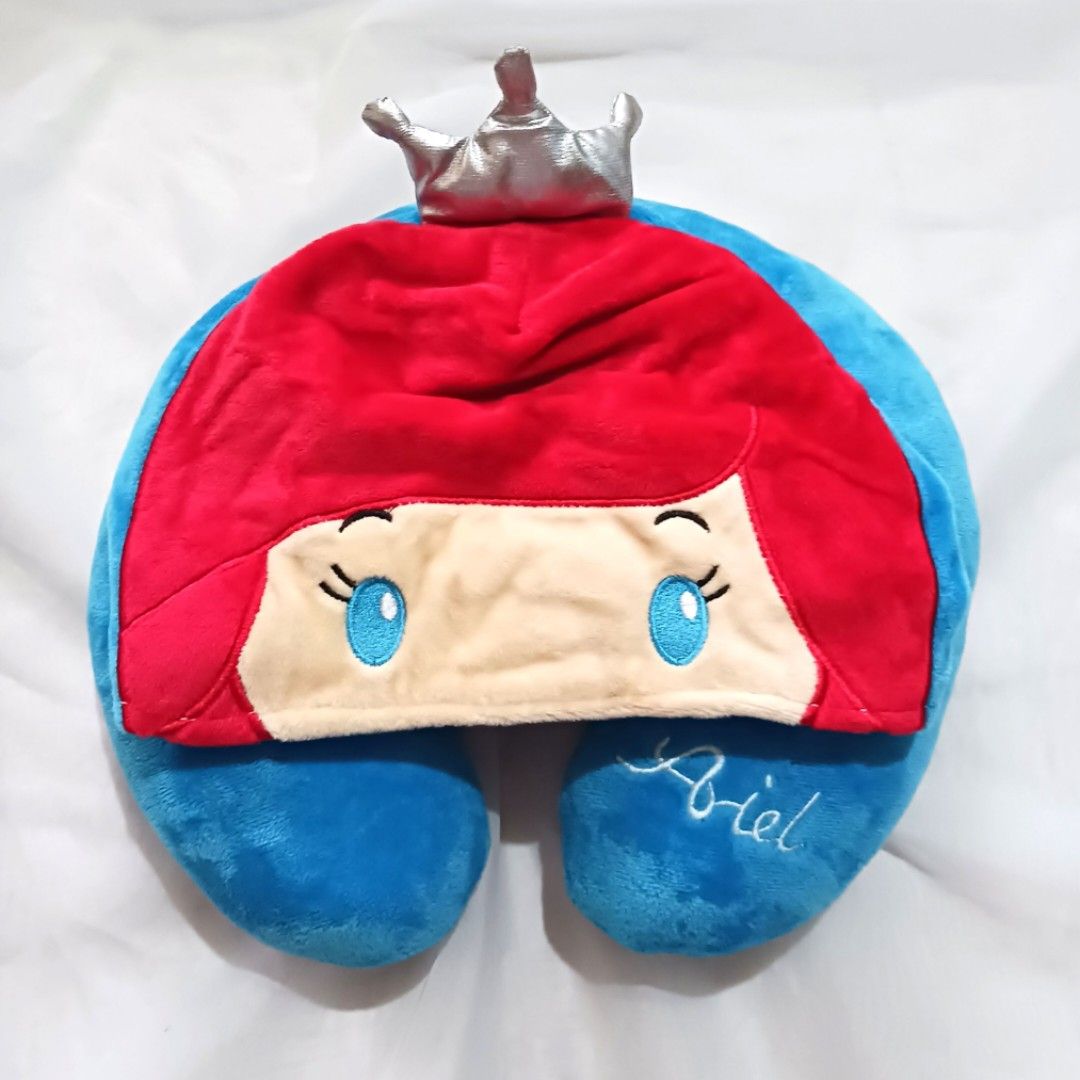 Disney neck pillow with hood Princess Ariel Little Mermaid, Furniture