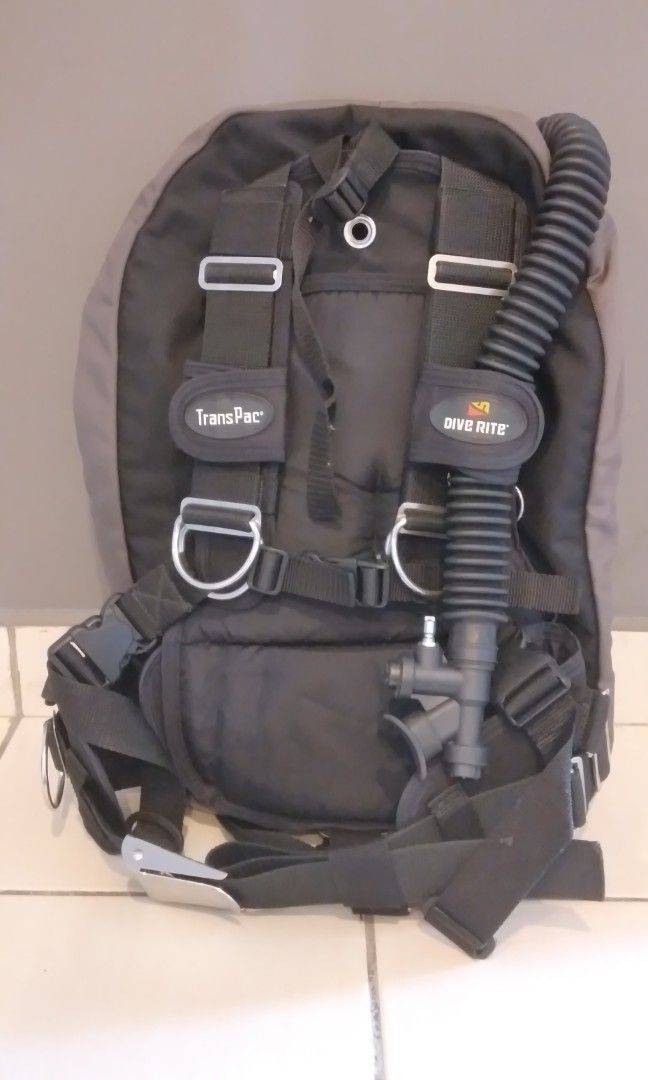 Dive Rite Set TransPac Harness Diving BCD with Travel EXP Wing (FOC