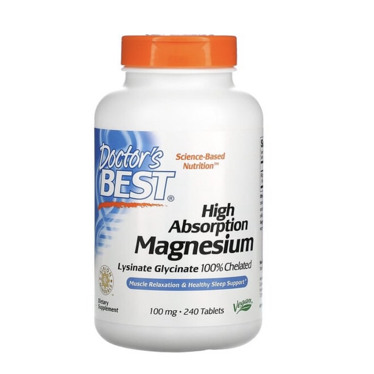 Doctor's Best High Absorption Magnesium, 100 mg, 240 Tablets, Health