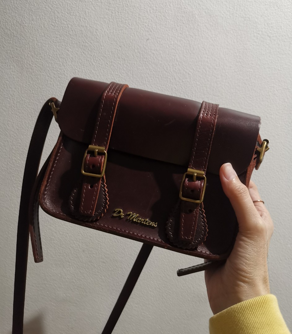 Dr. Martens 7-inch crossbody bag in brown Brando leather, Women's