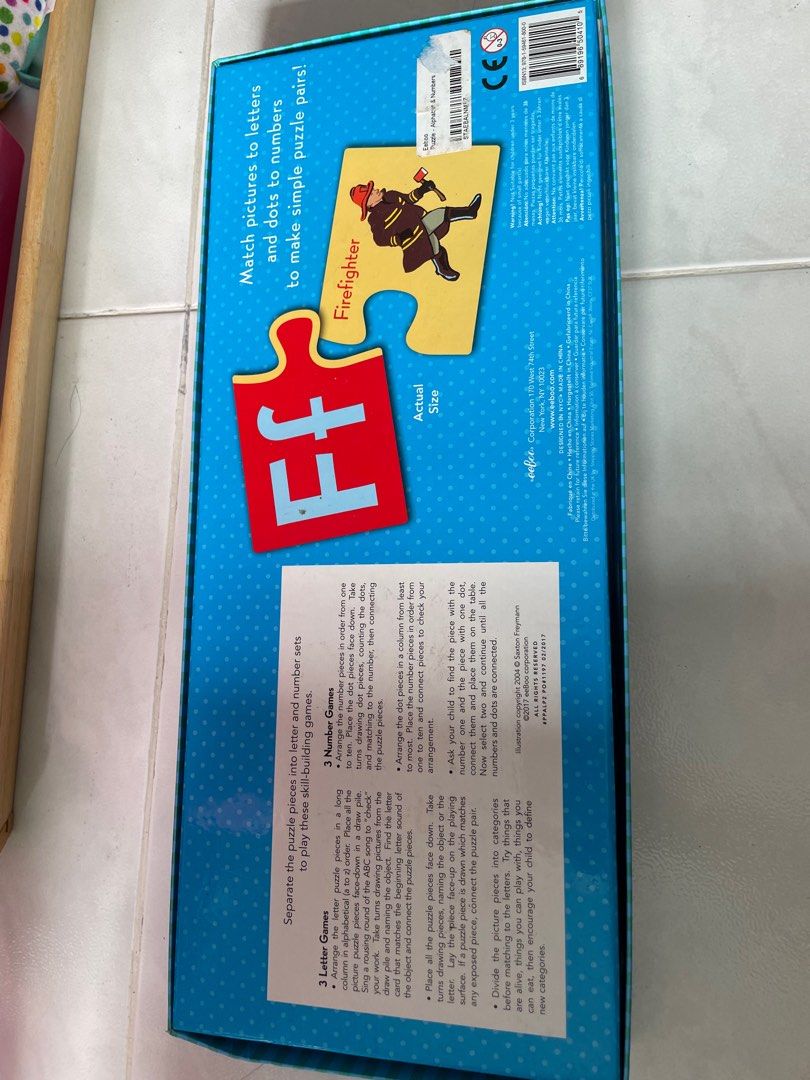 eeBoo alphabet and numbers puzzle pairs, Hobbies & Toys, Books ...