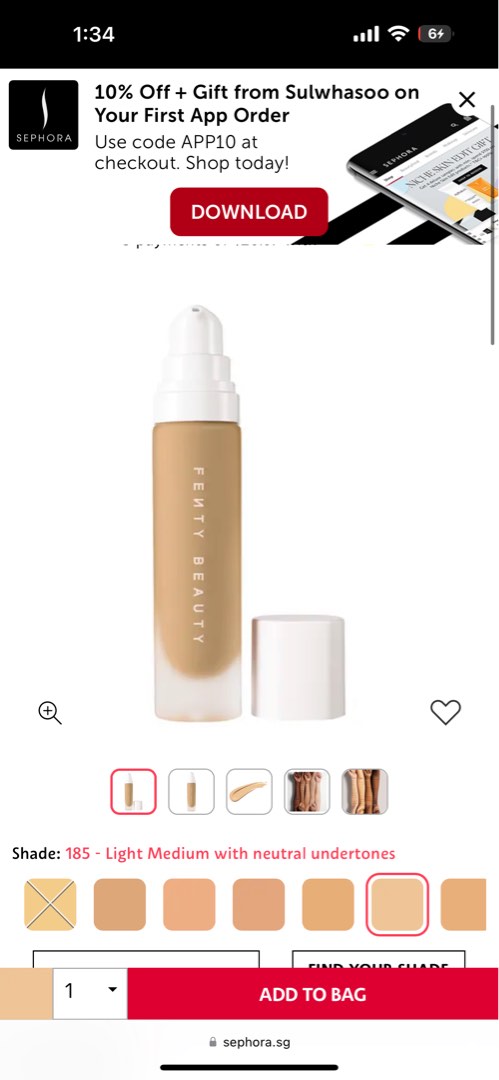 Harga fenty beauty foundation online