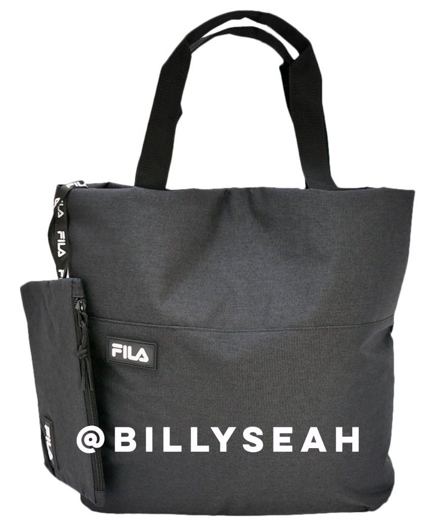 Fila Office Tote Bag Unisex Grey with Additional Pouch Women s