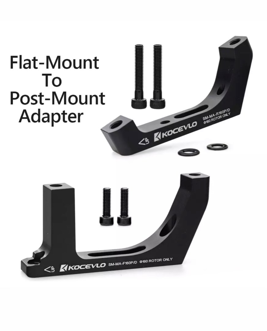 flat mount brakes on post mount frame