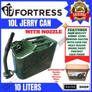 Fortress 10L Jerry Can Fuel Tank Oil Gaoline Dieel Tank