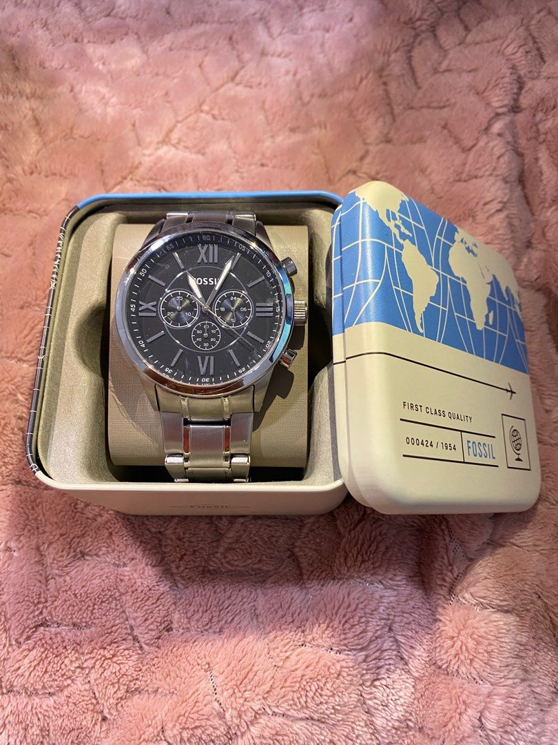 FOSSIL Flynn Silver Stainless Steel Watch BQ1125IE