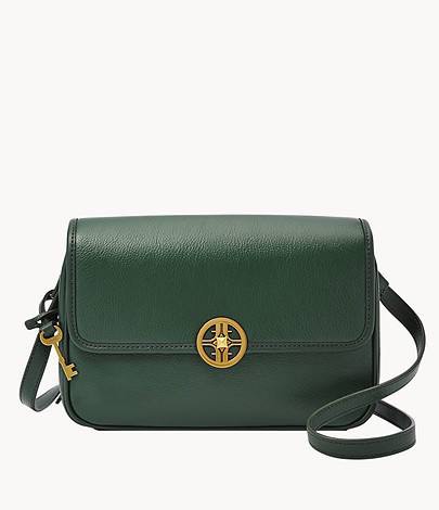 Fossil Jasmine Medium Flap Crossbody in Green Luxury Bags
