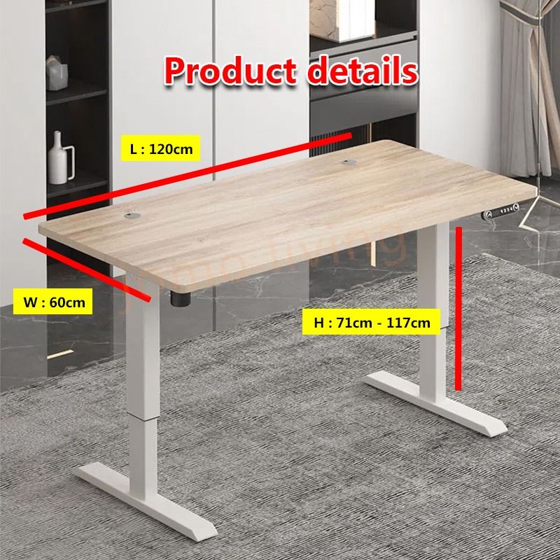 [FREE DELIVERY] Electric Auto Height Adjustable Lift Table Home Office ...