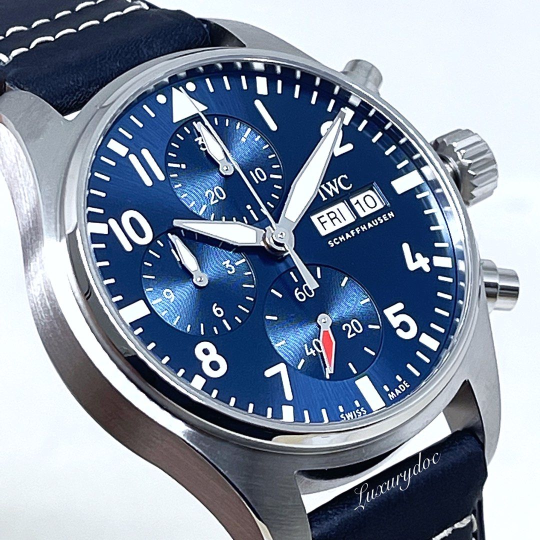 FS.BNIB IWC PILOT PILOT’S WATCH AUTOMATIC CHRONOGRAPH BLUE DIAL ON