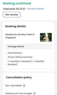 Gardens By The Bay (Floral  Fantasy) 2 Tix