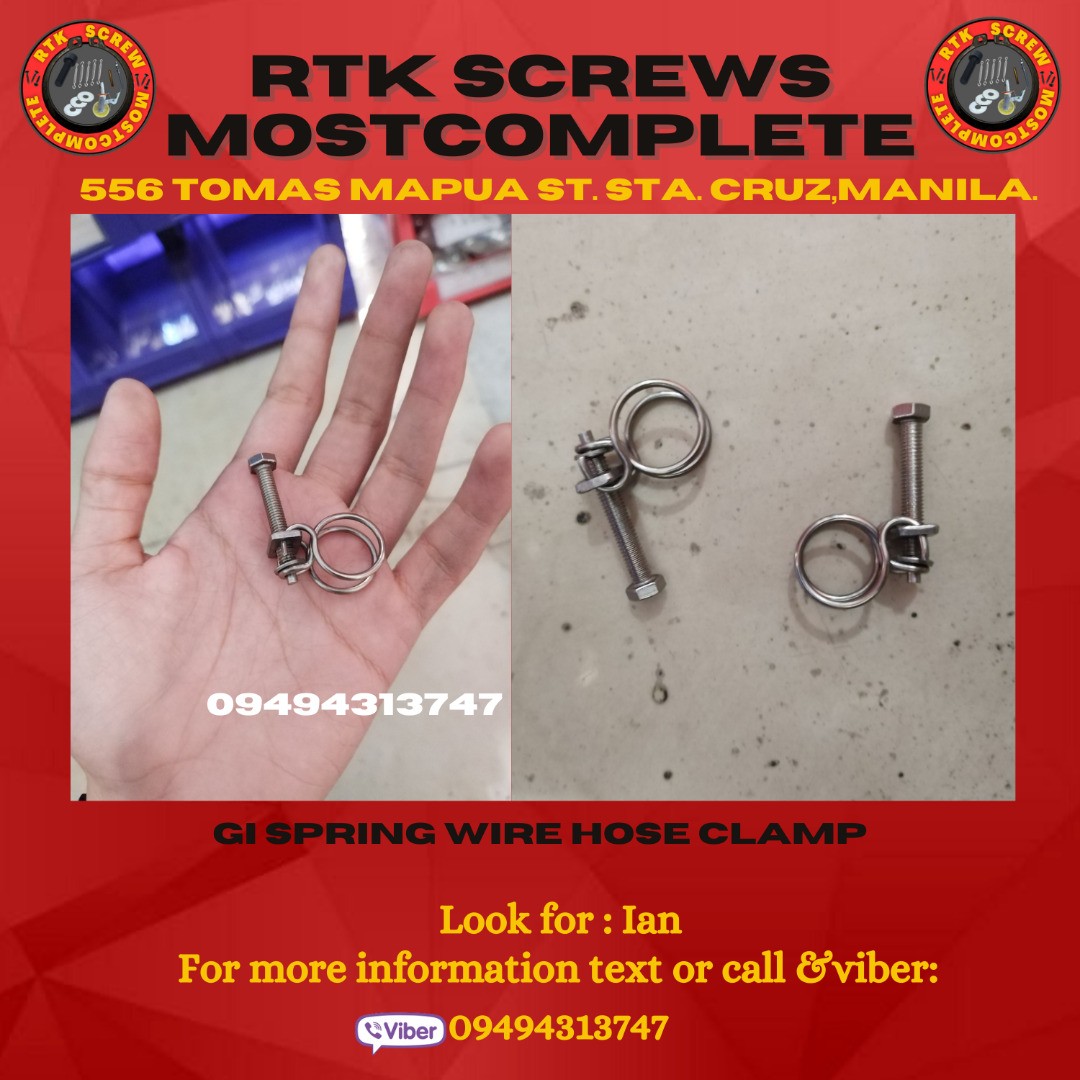GI SPRING WIRE HOSE CLAMP Capacity 12, Commercial & Industrial ...