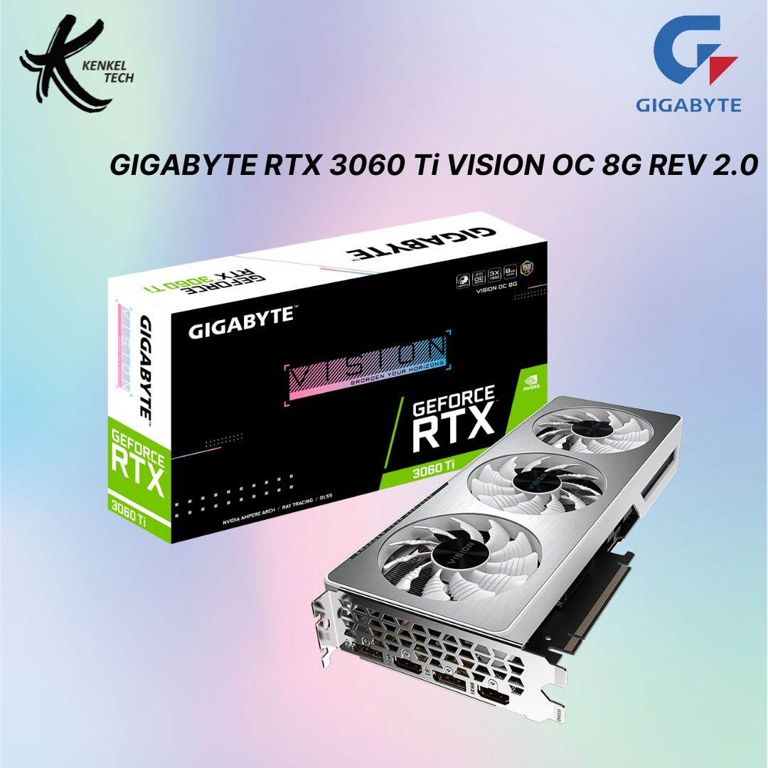 GIGABYTE GeForce RTX 3060 Ti VISION OC 8G Rev 2.0 Computers