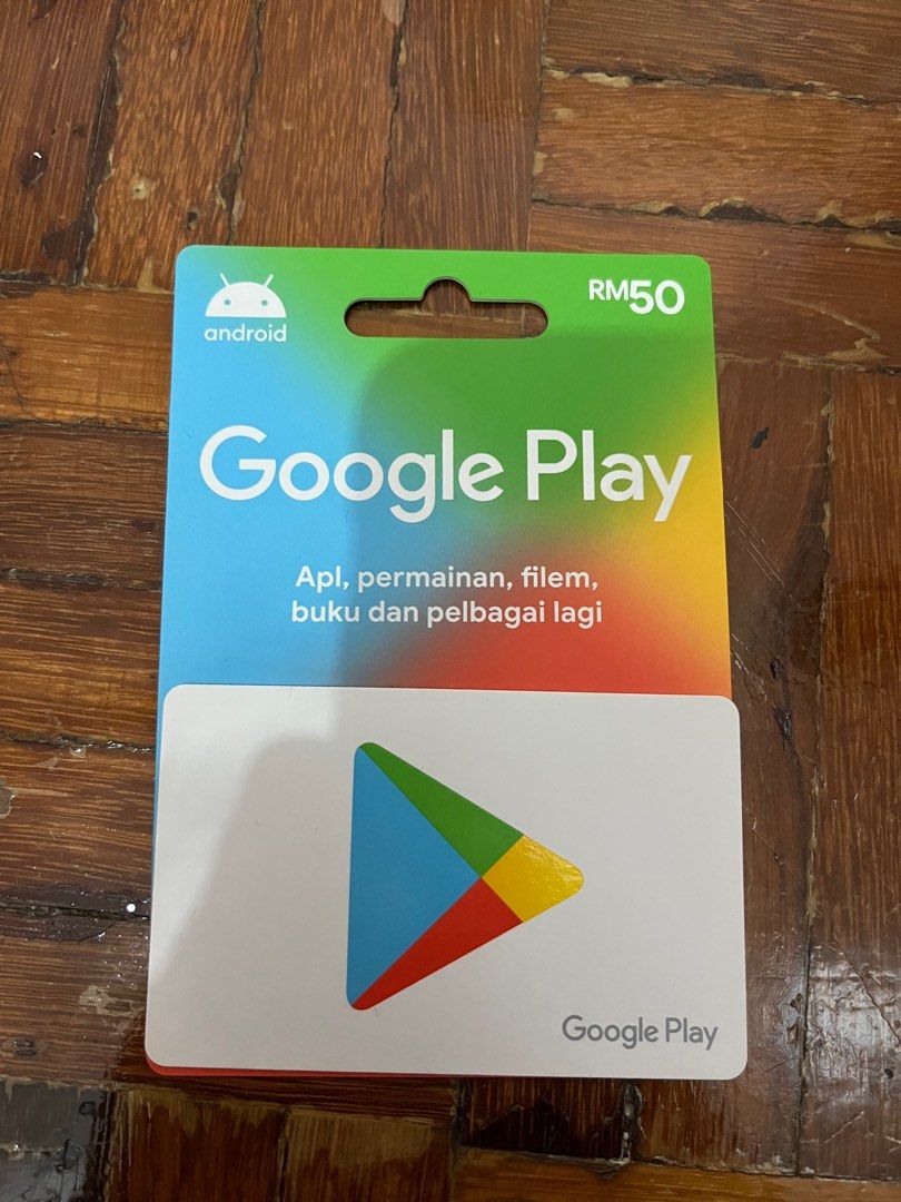 Google Play RM50 gift card, Tickets & Vouchers, Store Credits on Carousell