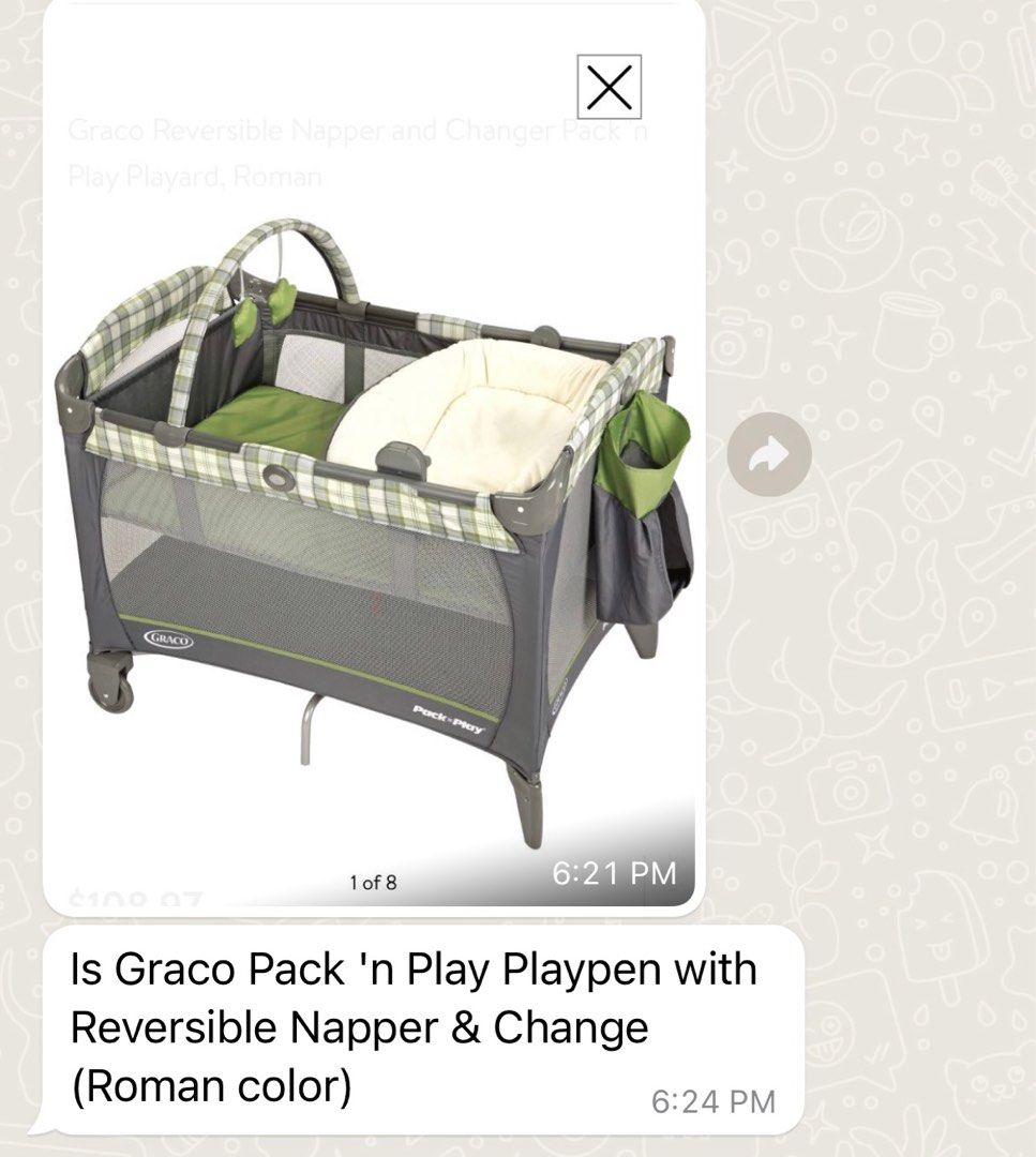 Graco Pack and Play Playpen, Babies & Kids, Baby Nursery & Kids Furniture, Cots & Cribs on Carousell