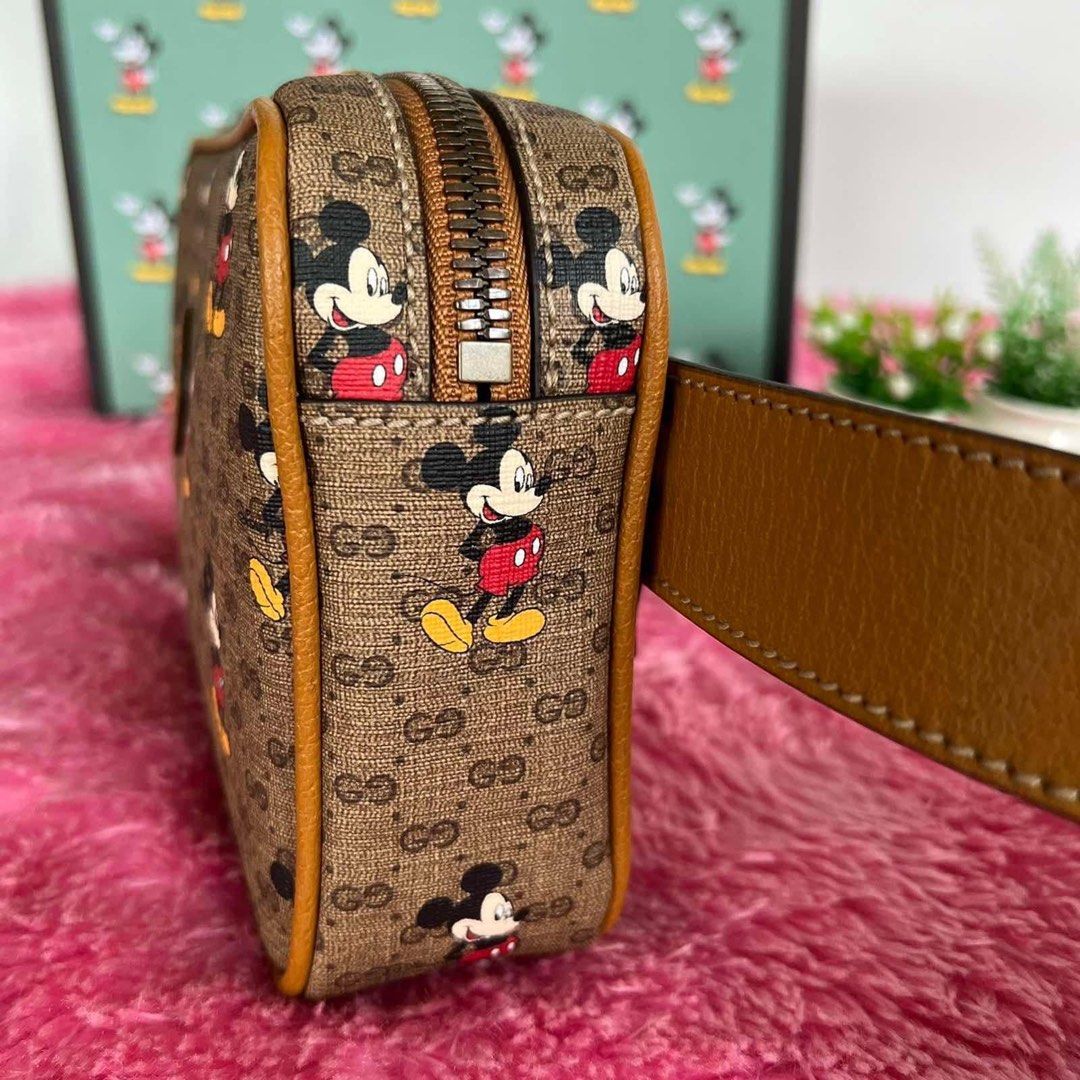 Gucci Disney GG Supreme Monogram Mickey Mouse Belt Bag. 95 cm