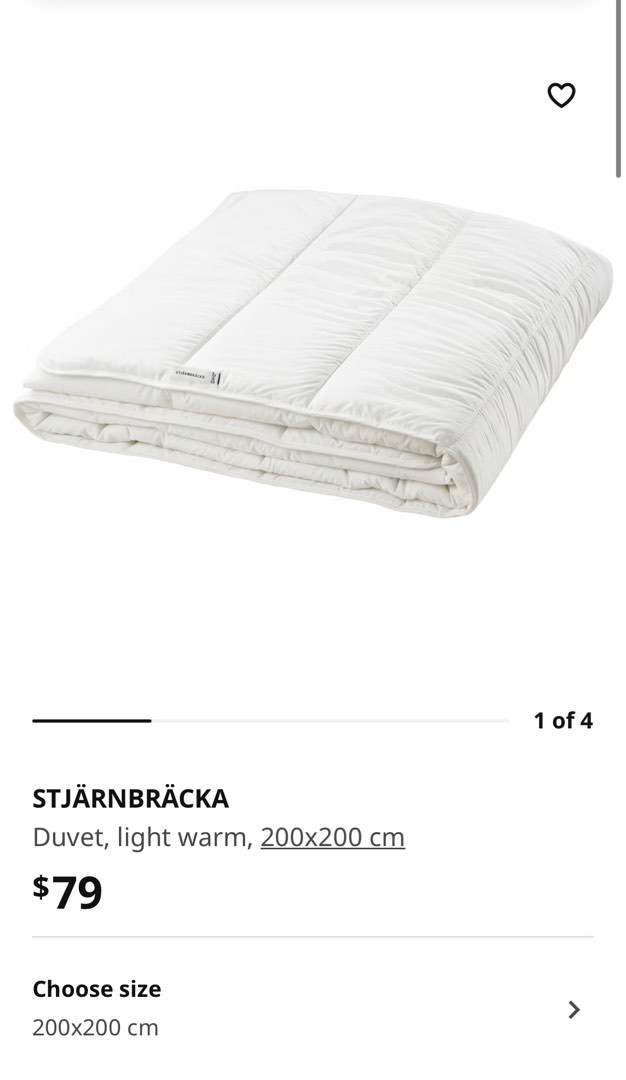 STJÄRNBRÄCKA duvet, light warm, King - IKEA CA