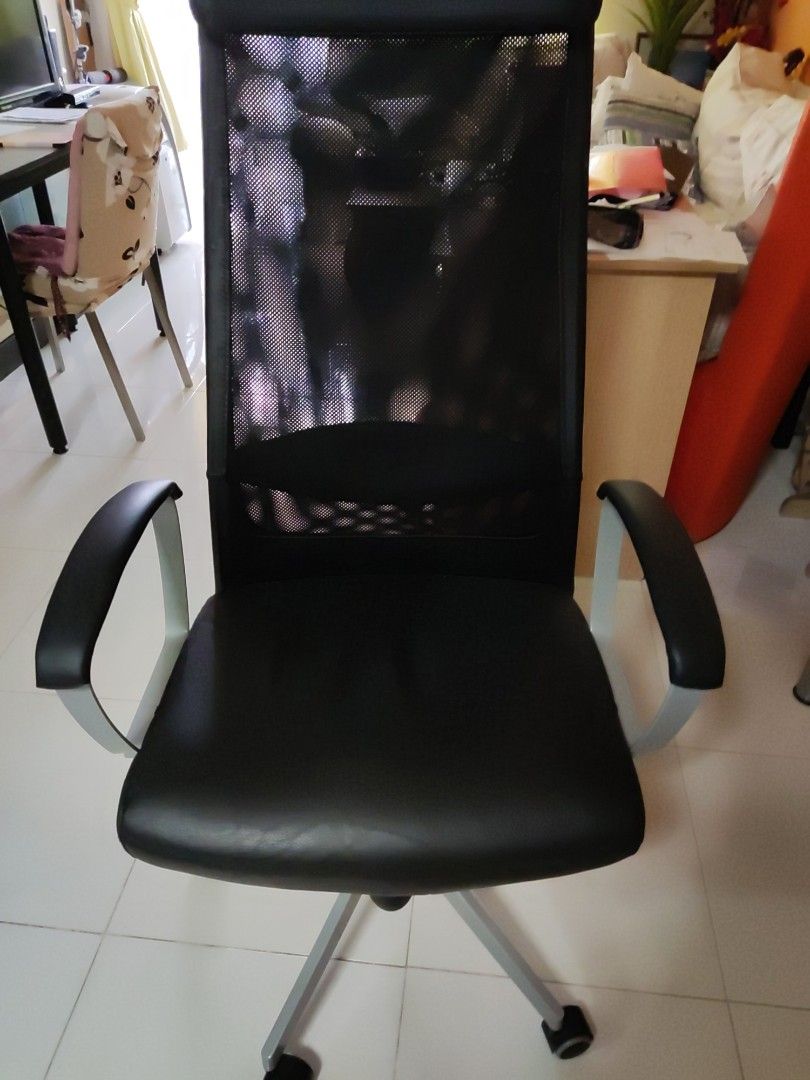 IKEA Markus Black Chair with Armrest (Office/Gaming), Furniture & Home