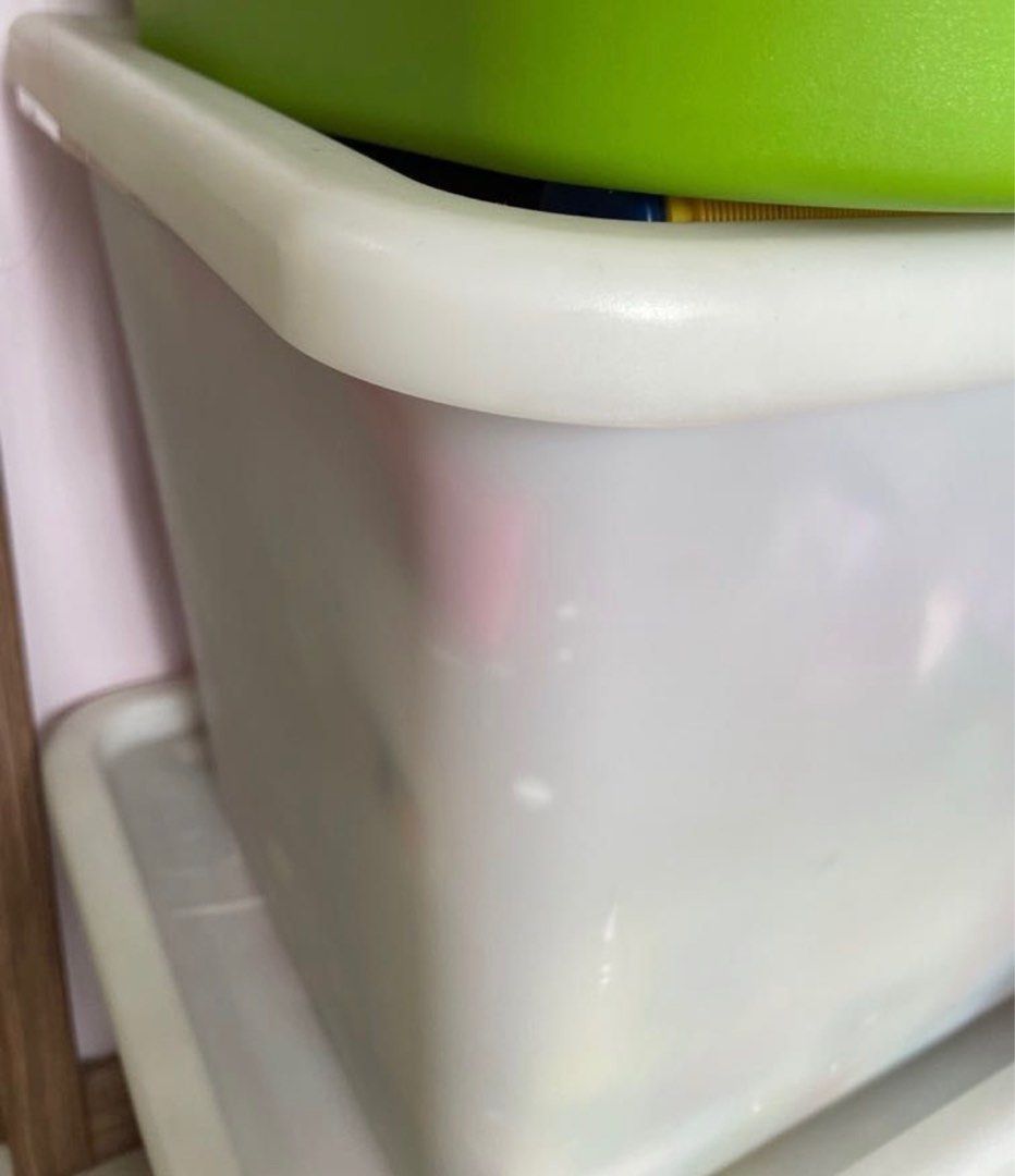IKEA Trofast white storage boxes with lids, Furniture & Home Living